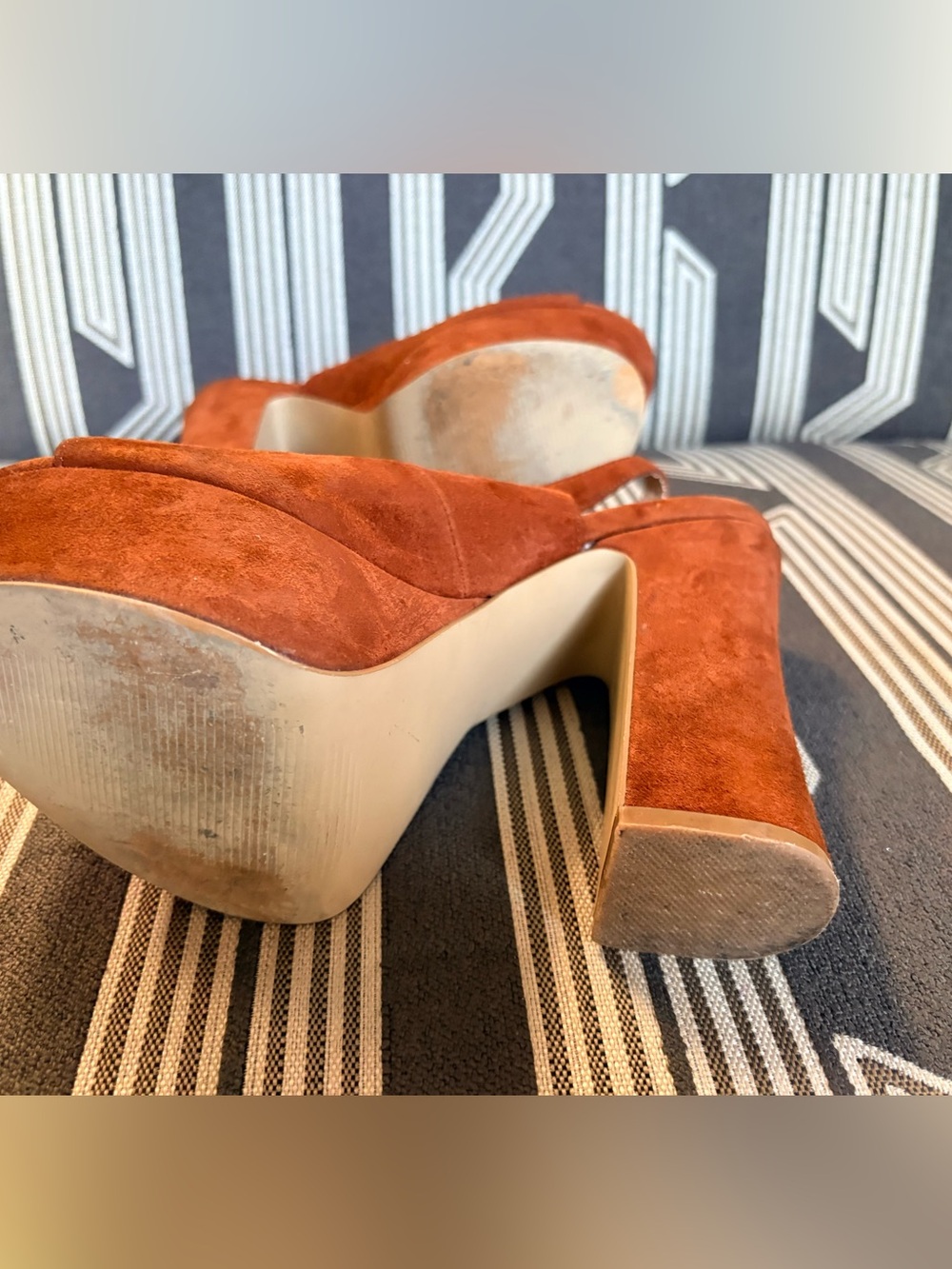 Steve Madden Tove Brown Suede Platform Open Toe Sandals Sandals Size 5.5 M - Picture 5 of 11
